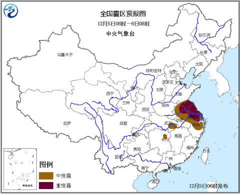 霾黄色预警：江苏等地部分地区有重度霾