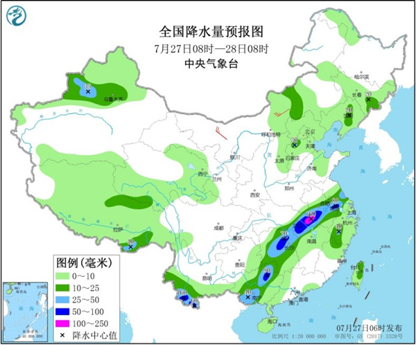 江汉江淮江南北部有强降雨 华北和东北地区多阵雨或雷阵雨