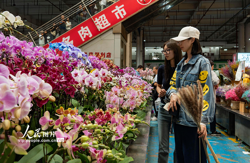 云南昆明：斗南花卉市场人头攒动【4】
