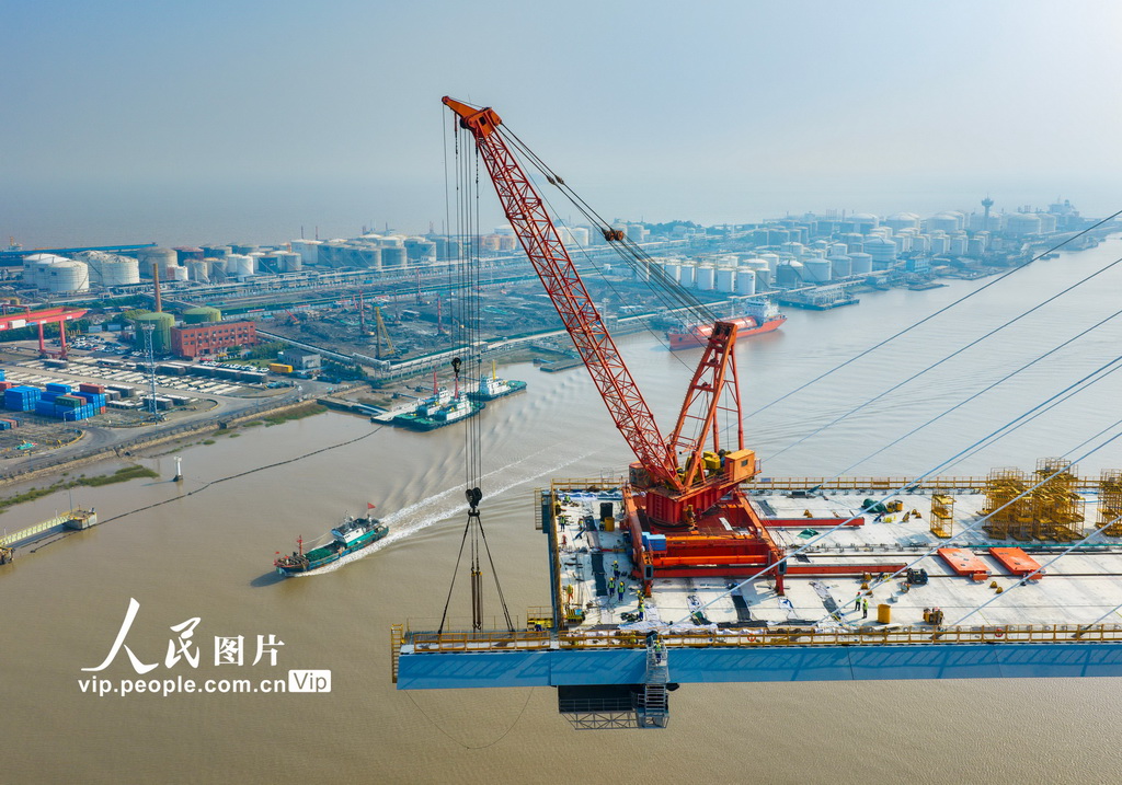 浙江宁波：甬江特大桥建设正酣【3】