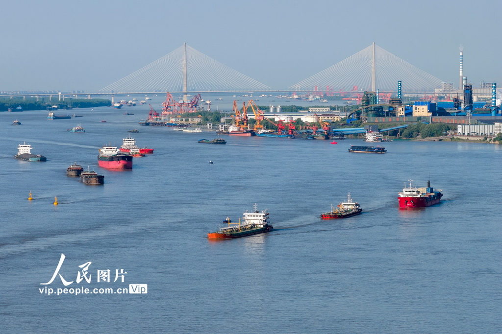安徽芜湖：长江“黄金水道”一派繁忙【2】