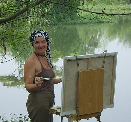 俄罗斯女画家达丽娅油画作品展在西湖国画艺术