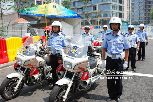 青岛交警建立摩托车全新警卫工作机制