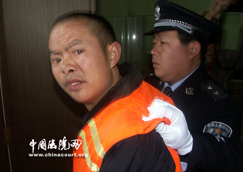 熊振林被带下法庭.