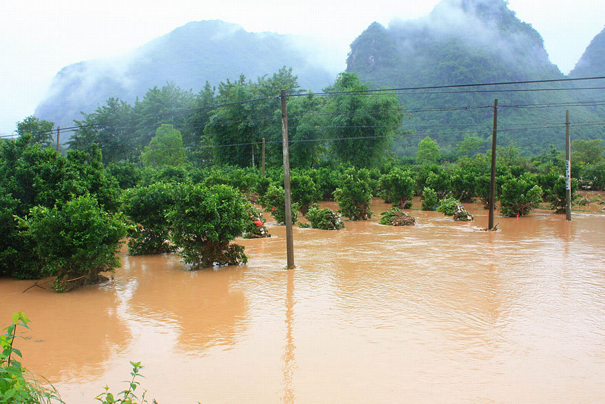 图集:广西北部地区遭遇200毫米以上特大暴雨(
