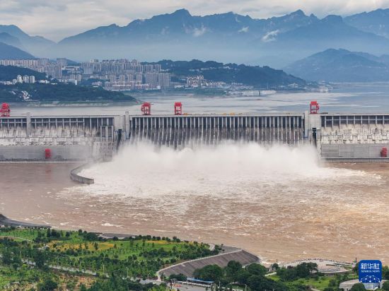 7月20日拍摄的三峡要道工程（无东说念主机像片）。