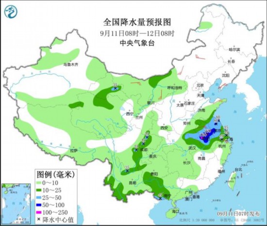 江淮黄淮等地有强降水 青海甘肃内蒙古等地多降雨天气